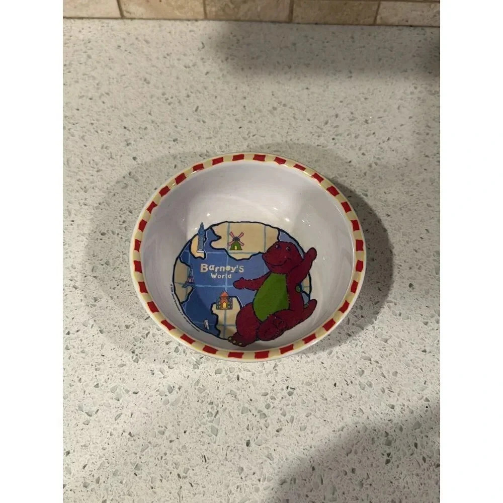 Barney & Baby Bop Barney's World‎ Bowl  Zak Designs 1999 Vintage BAR